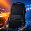 Black nylon waterproof commuting backpack, lightweight, wear-resistant with multiple compartments Specification image